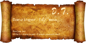 Danzinger Tímea névjegykártya