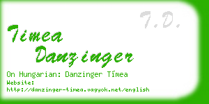 timea danzinger business card